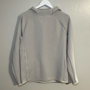 Lululemon GridLiner Fleece Hoodie Men’s M Heathered Dove Grey Soft Quick Dry